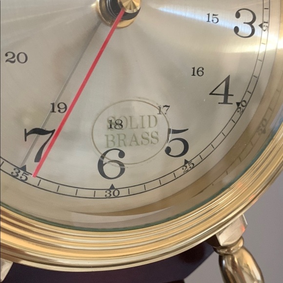 Howard Miller Gold‎ and Brown Nautical Art Clock with Ship's Wheel Design - Picture 9 of 9